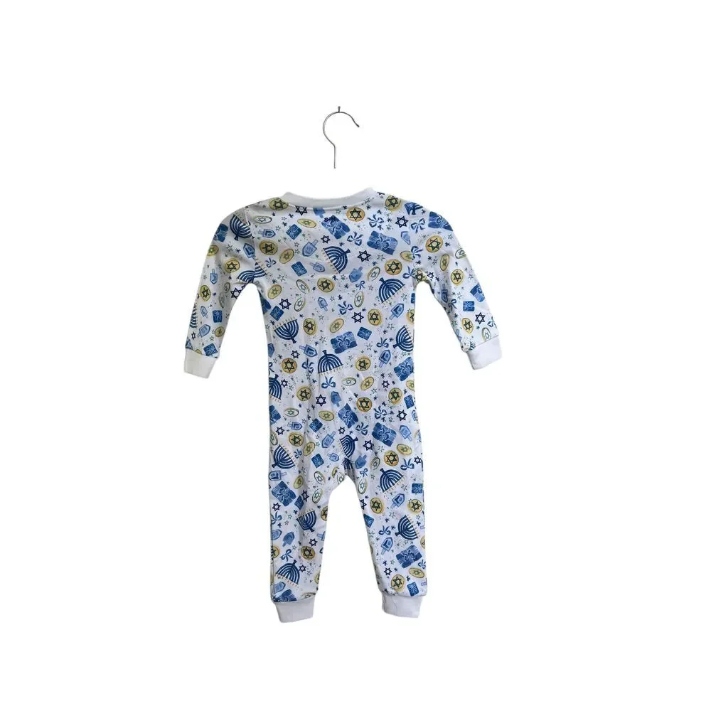 Sammy + Nat Hanukkah 1 Piece Zip Up Pajama Size‎ 12 months NWT